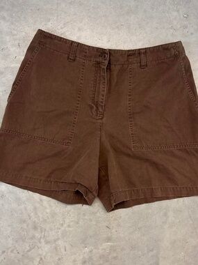 Jones New York Women High Rise Brown Shorts